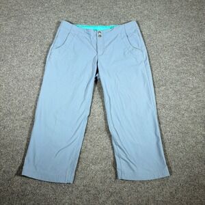Eddie Bauer First Ascent Hiking Pants Womens 10 Blue Stretch Capri Outdoors